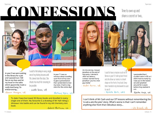 Making a confessions&nbsp;page…