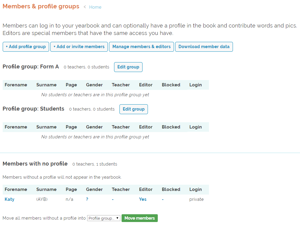 Profile Group Assignment Members and Groups Masterclass: Part 1 | AllYearbooks